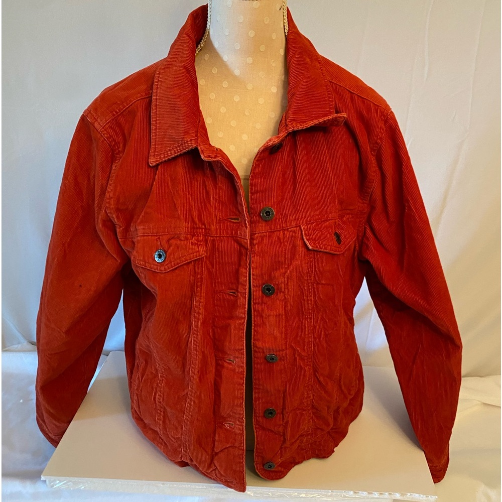 Corduroy Jacket, Buttons and Pockets, Lined